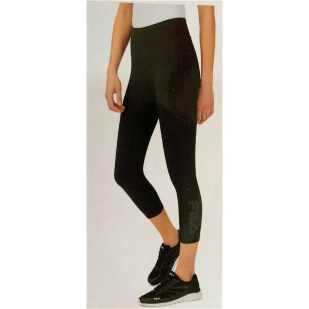 Fila Women's Legging Tight (Black Melange, Small)
